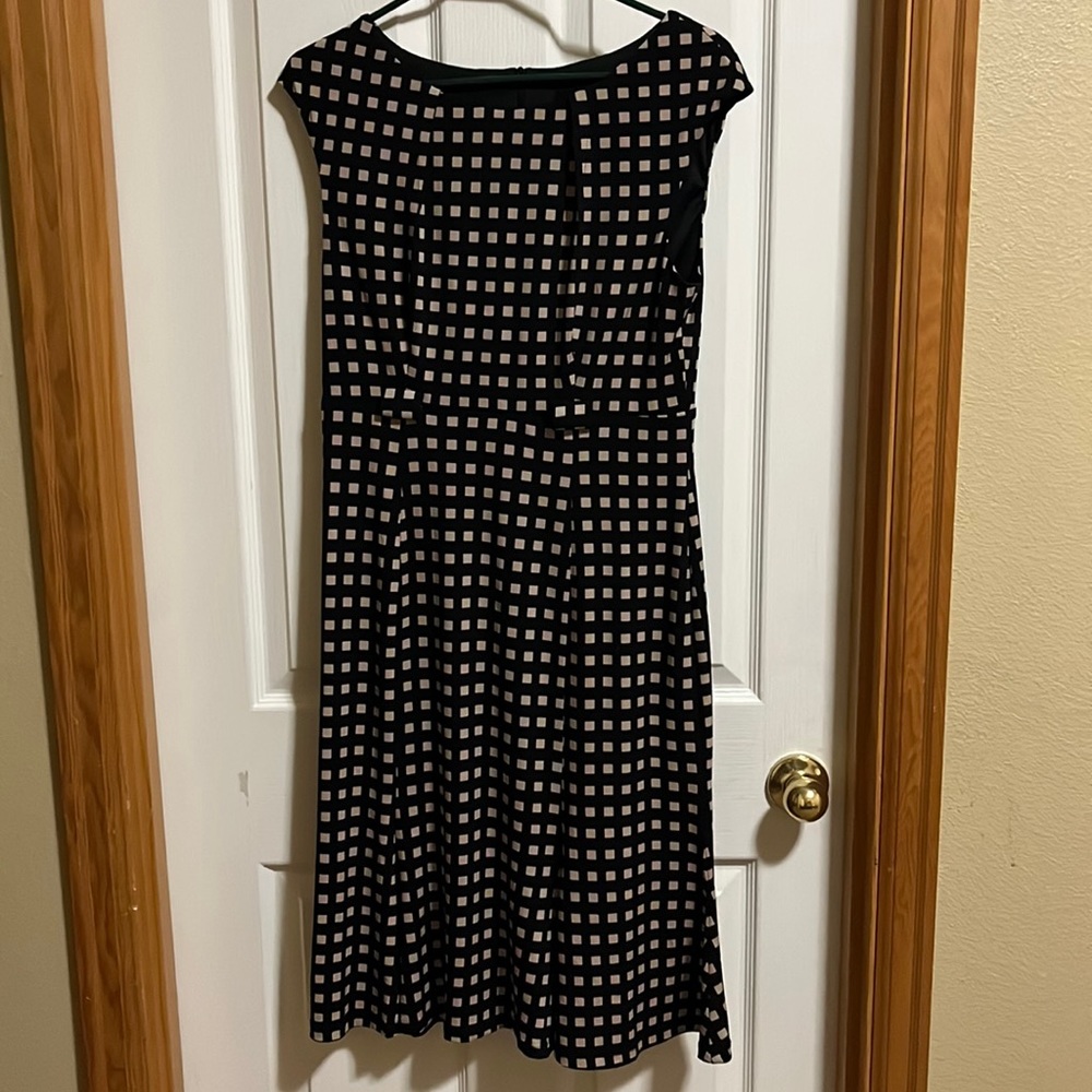 Black checkered dress by Connected Apparel